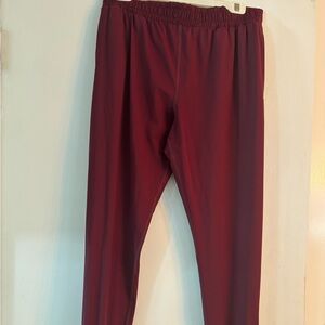 ZYIA Active Burgundy Joggers W/ankle zip size M